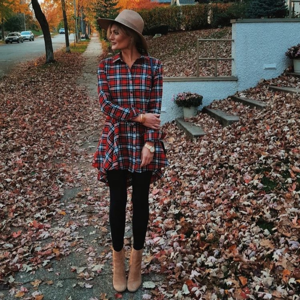 Flannel Shirt Dress